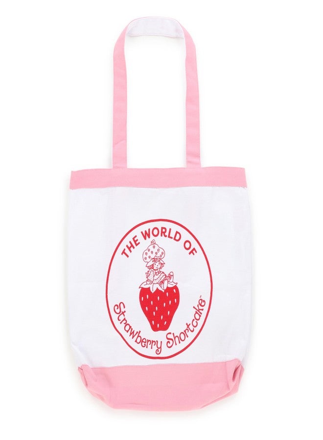 Jay Franco Beach Towel and Tote Bag Set - 16"x 14.5"Canvas Shoulder Handbag with 28"x 58"Super Soft Absorbent Bath Towel, Licensed Product, Pink - Strawberry Shortcake - Image 3