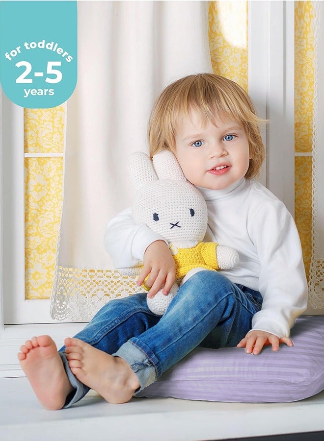 إي وورلد وسائد نوم للأطفال الصغار، بغطاء ناعم من مزيج القطن وحشوة من البوليستر، مثالية للاستخدام في المنزل وغرف الفنادق، عبوة من 2 بلون ليلكي أنيق. - Image 5