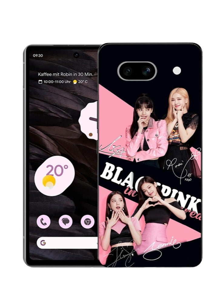 Service Zone Protective Mobile Back Cover Black & Pink Girl Group For Google Pixel 7a 5G - Image 1