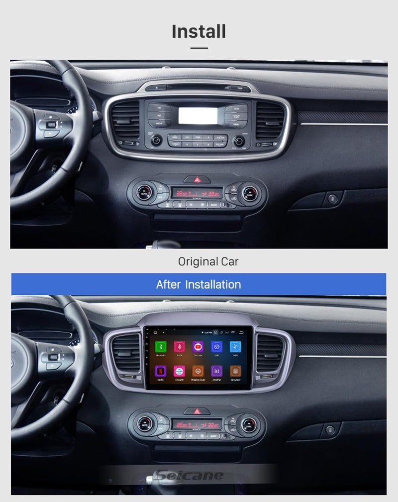 4k MRC kia sorento android screen 2015-2020,4gb ram 64gb memory wireless applecarplay android auto reverse camera included ahd - Image 5