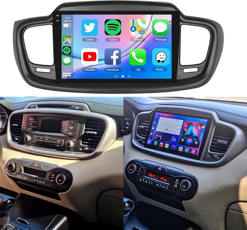 4k MRC kia sorento android screen 2015-2020,4gb ram 64gb memory wireless applecarplay android auto reverse camera included ahd - Image 1