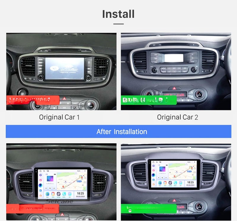 4k MRC kia sorento android screen 2015-2020,4gb ram 64gb memory wireless applecarplay android auto reverse camera included ahd - Image 2