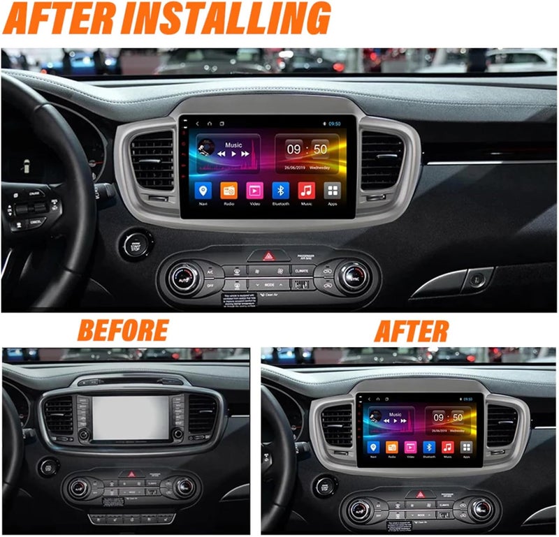 4k MRC kia sorento android screen 2015-2020,4gb ram 64gb memory wireless applecarplay android auto reverse camera included ahd - Image 4