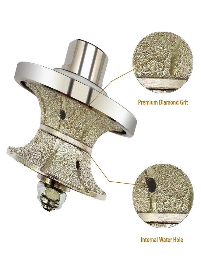 VANEPIC V30 Diamond Full Bullnose Profile Wheel Diamond Hand Profiler Router Bit Wheel Vacuum Brazed with 5/8-11 Thread for Grinder Polisher Granite Marble Concrete and Countertop Edge Shaping - Image 3