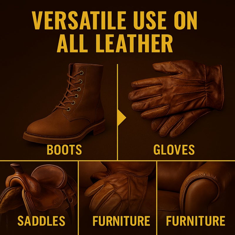 Eagle Leather Oil Conditioner with Applicator & Cloth â€“ All-Natural Deep Conditioning Oil for Saddles, Furniture, Bags, Belts & Leather Gear â€“ 8.45oz Restorative Oil for Dry, Cracked Leather - Image 5