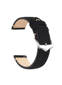 Generic New Suede Genuine Leather Watch Strap 18/20/22mm Black 