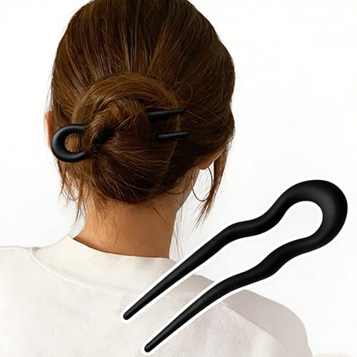 Melodio Premium Black Matte Hair Clip (1 piece) French hair clip for securing hair, stylish hair accessory, suitable for women and girls (black) - Image 1