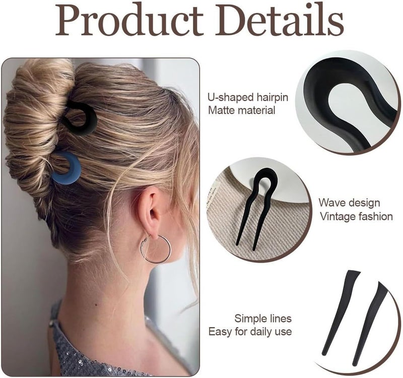Melodio Premium Black Matte Hair Clip (1 piece) French hair clip for securing hair, stylish hair accessory, suitable for women and girls (black) - Image 3