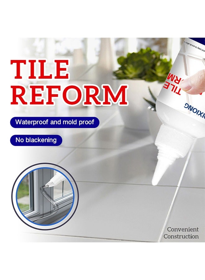 ASHILE Tile Reform,White Grout, Tiling Tile Repair ,Tile Gap Refill Agent ,Tile Reform Coating Mold Cleaner ,Tile Sealer Repair Glue 150ML  - Image 2