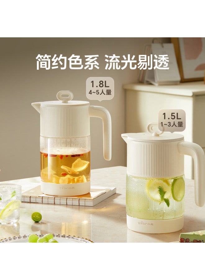 Bear Household Cold Water Kettle High Borosilicate Glass Cup With Anti-scald Silicone Base 1.5l Large Capacity Cold Water Jug Cx-jb069