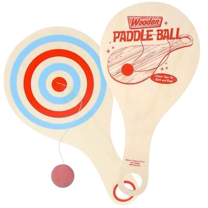 ArtCreativity Wooden Paddle Balls 11 Inch Paddle Ball with String Pack of 2 Paddleball Outdoor Game Kids Toys Sports Party Favors Goodie Bag Stuffers Fun Activity for Kids and Adults - Image 3