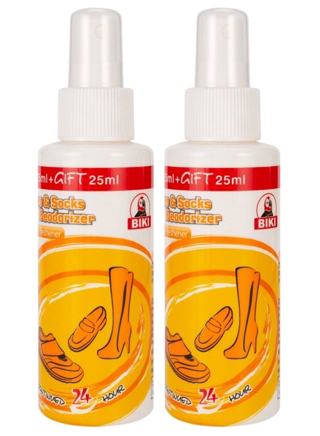 shoe and sock deodorant spray 75mlx 2