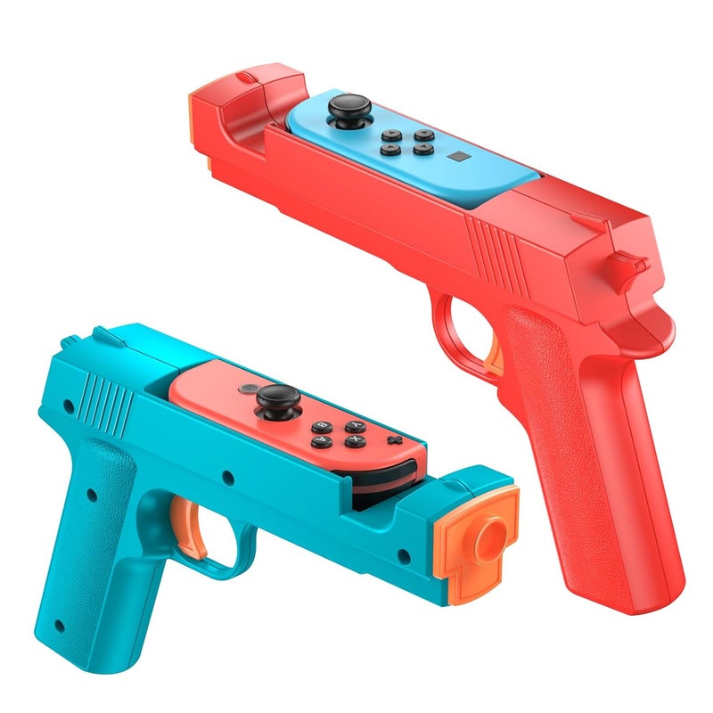 FASTSNAIL Controller Grips for Nintendo Switch/Switch OLED for Joy-Con, Replacement for Switch Joycon Controller Game Gun Hand Grips for Switch Joycons/Switch OLED (Blue+Red) - Image 1