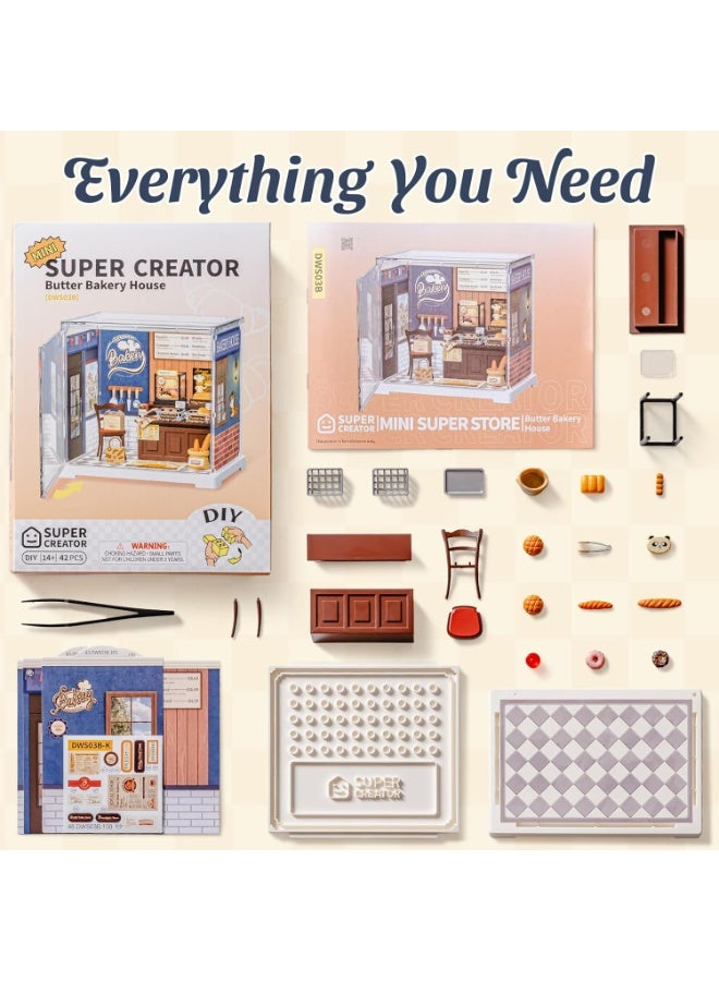 ROBOTIME 3D PUZZLE Rolife Butter Bakery House DIY Miniature House DWS03B - Image 3