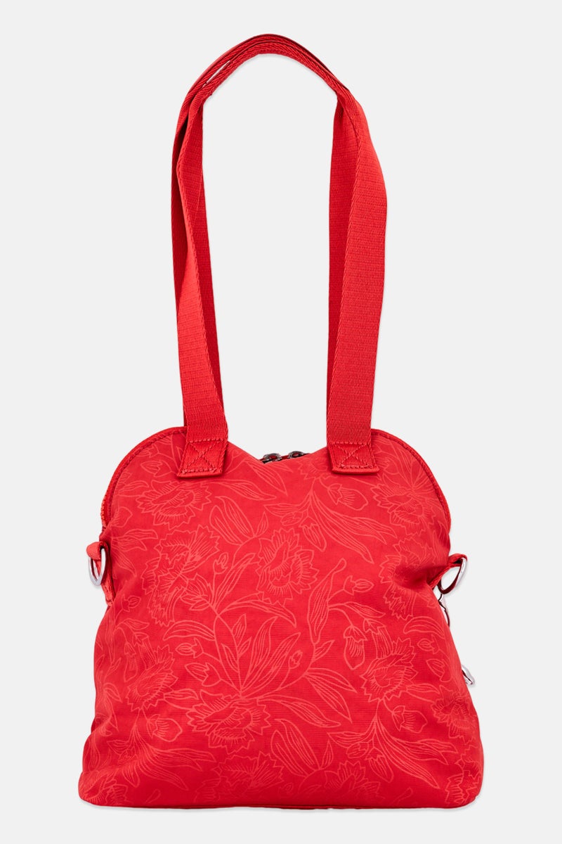 kipling Women Floral Print Cross Body Bag, Coral - Image 4