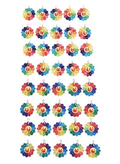 SYOSI Colorful Transparent Smiley Sunflower Charms Sun Flower Pendants Resin Sun Flower Pendants Charms Sun Sunflower Collection Crafts for DIY Bracelet Necklace Earring Keychain Making 50 Pcs  - Image 1