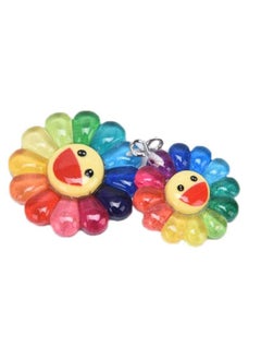 SYOSI Colorful Transparent Smiley Sunflower Charms Sun Flower Pendants Resin Sun Flower Pendants Charms Sun Sunflower Collection Crafts for DIY Bracelet Necklace Earring Keychain Making 50 Pcs  - Image 2