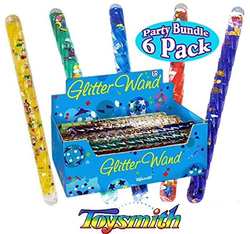 Toysmith Mini Spiral Glitter Wands 65 Inches Complete Gift Set Party Bundle 6 Pack Assorted - Image 2