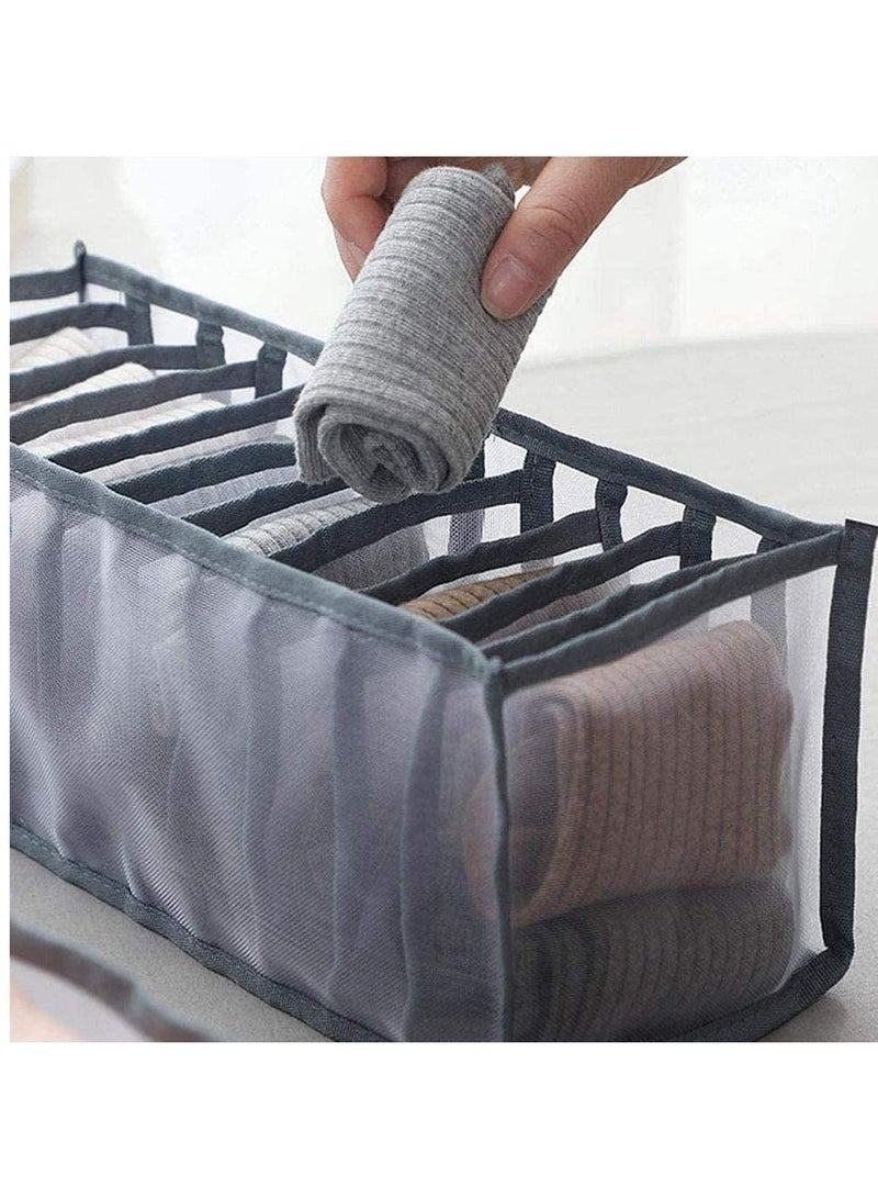 SYOSI Underwear Storage Organizer 3Pcs Drawer Organiser Foldable Storage Box Compartment Multi Grid Cabinet Divider Box for Organizing Bras SocksTies Belts - Image 4