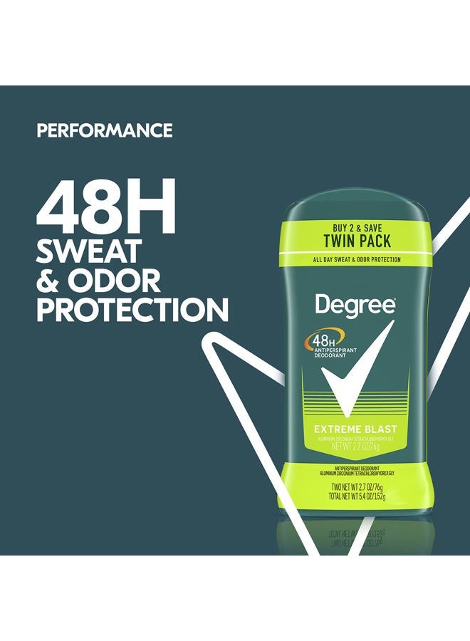 Degree Men Original Protection Antiperspirant Deodorant, Extreme Blast, 2.7 oz, 2 count - Image 3