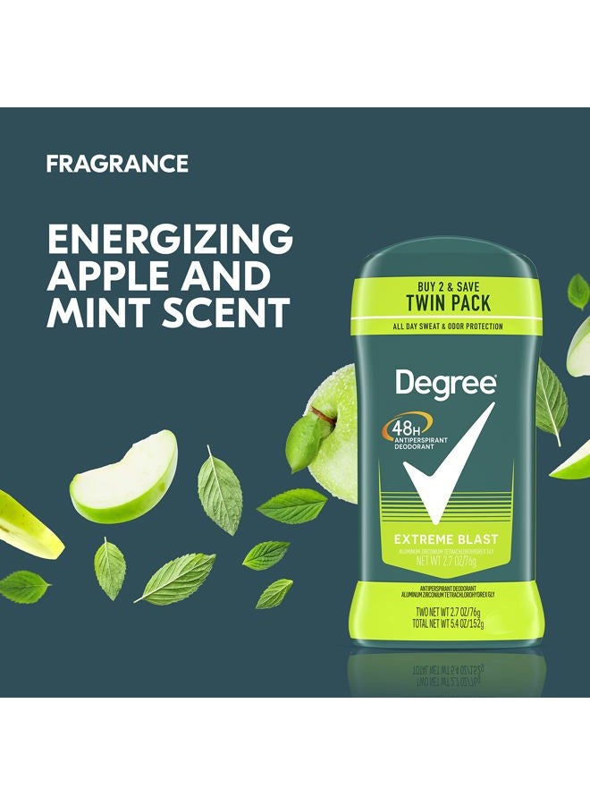 Degree Men Original Protection Antiperspirant Deodorant, Extreme Blast, 2.7 oz, 2 count - Image 4