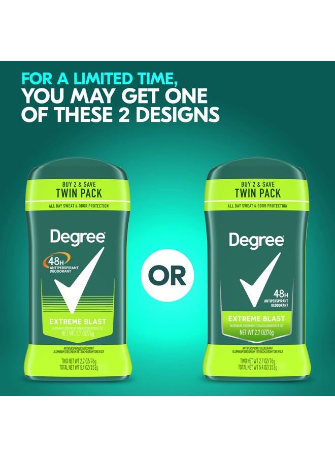 Degree Men Original Protection Antiperspirant Deodorant, Extreme Blast, 2.7 oz, 2 count - Image 2