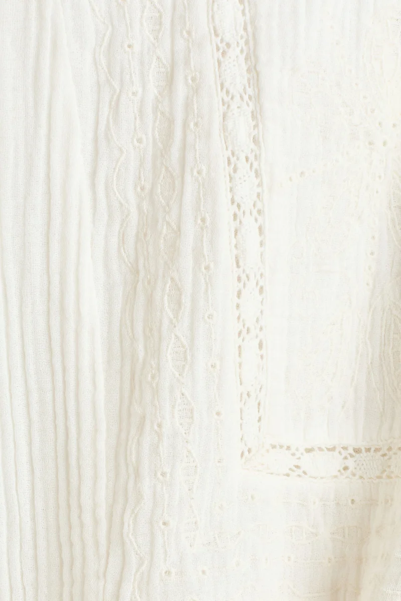 H&M Broderie-anglaise muslin top