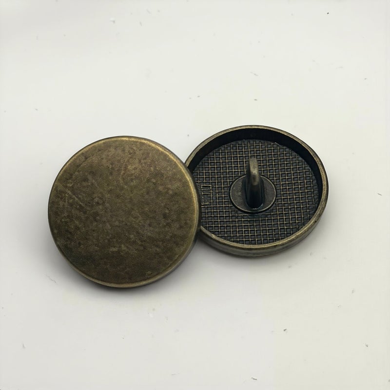 Loose Proof Flat Metal Buttons 28mm No Fall Off Tight Hold For Heavy Winter Coats - Image 1