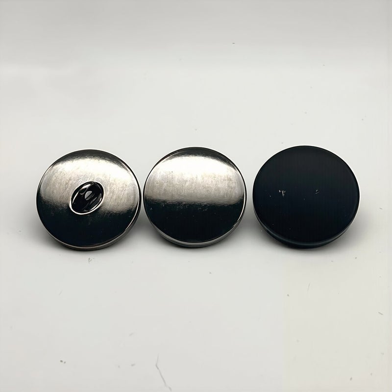 Loose Proof Flat Metal Buttons 28mm No Fall Off Tight Hold For Heavy Winter Coats - Image 4