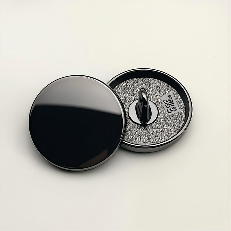 Loose Proof Flat Metal Buttons 28mm No Fall Off Tight Hold For Heavy Winter Coats - Image 2