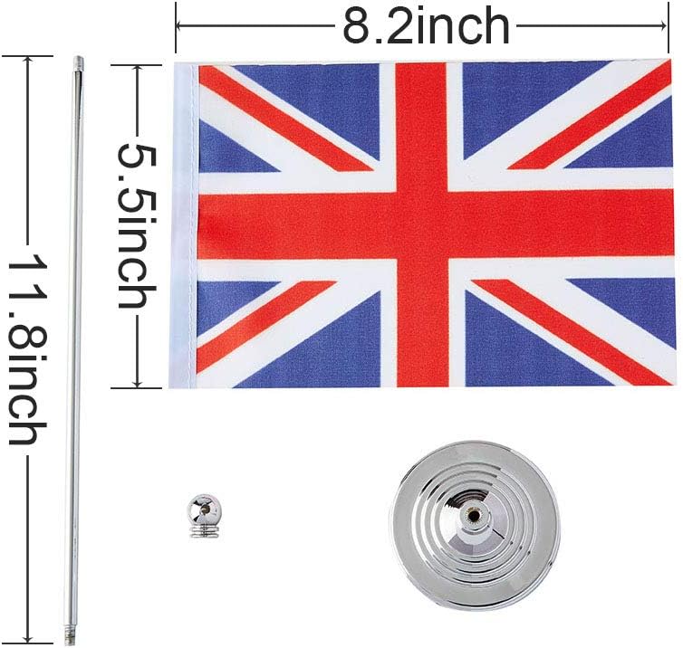 mflagperft UK Flag British Flags, Small Mini British Desk Flag, Used for Table Office Classroom Home Patriotic Events Decorations - Image 1