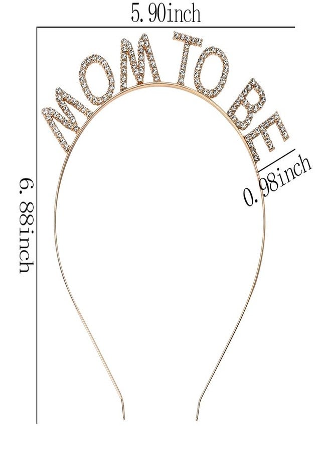 Kefley Mom to Be Headband Gold Rhinestone Pregnancy Announcement Gender Reveal Hair Accesssories Gifts for New Mom Mama Pregnancy Gift for First Time Mom Mommy to Be Hairband Headpiece - Image 2