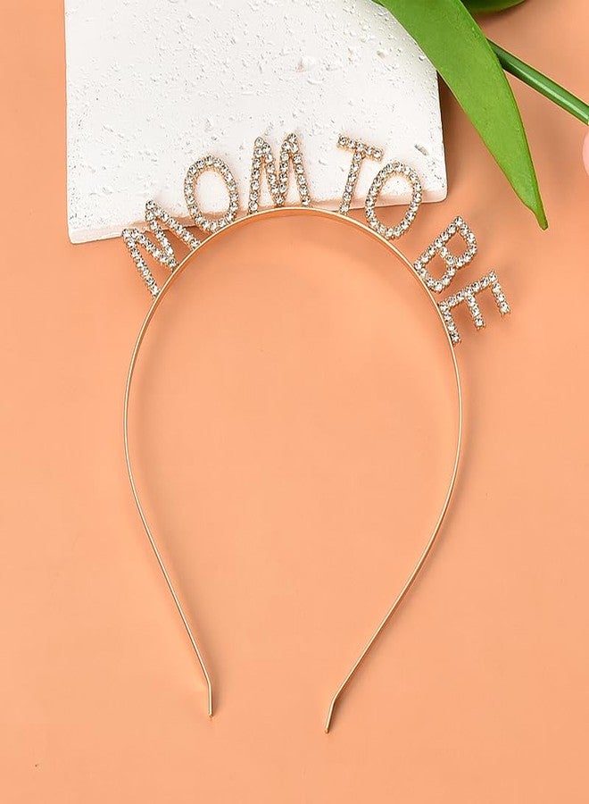 Kefley Mom to Be Headband Gold Rhinestone Pregnancy Announcement Gender Reveal Hair Accesssories Gifts for New Mom Mama Pregnancy Gift for First Time Mom Mommy to Be Hairband Headpiece - Image 3