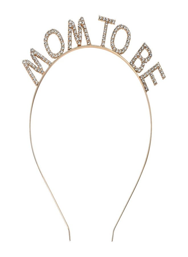 Kefley Mom to Be Headband Gold Rhinestone Pregnancy Announcement Gender Reveal Hair Accesssories Gifts for New Mom Mama Pregnancy Gift for First Time Mom Mommy to Be Hairband Headpiece - Image 1