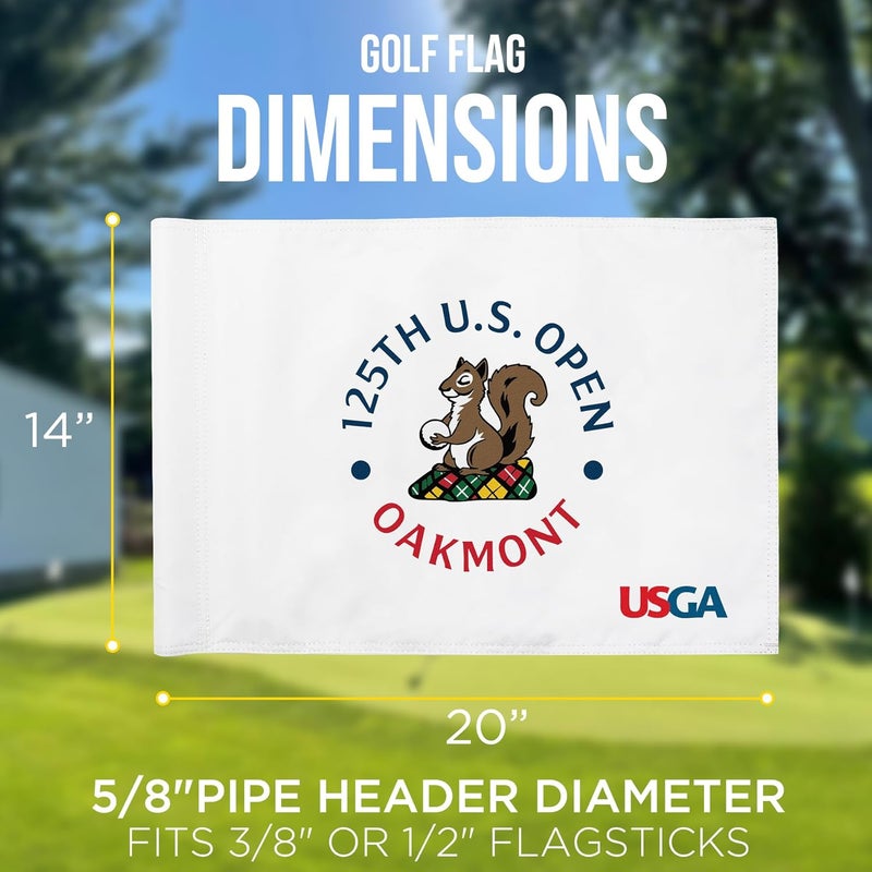 COGOLFING Standard Golf Flag U.S.Tour 2025, Tube Insert, 14x20 Inch 420D Nylon Dual-Sided Silk-Screen, Ideal for Practice Putting Green, Driving Range, Course, Club, White, 1-Pack - Image 4