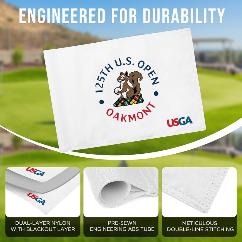 COGOLFING Standard Golf Flag U.S.Tour 2025, Tube Insert, 14x20 Inch 420D Nylon Dual-Sided Silk-Screen, Ideal for Practice Putting Green, Driving Range, Course, Club, White, 1-Pack - Image 5