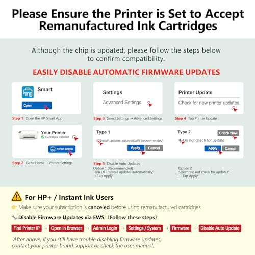 COLORETTO 62XL Ink Cartridges Black and Color Replacement for HP Ink 62, 62 XL for HP 62 Ink Cartridge Combo Pack HP62 Work with Envy 7640 5660 5540 7645 5740 5746 OfficeJet 250 200 Printer (2 Pack) - Image 4