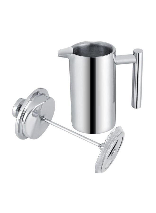 NIBEMINENT Stainless Steel Coffee Maker French Press 350ML Silver 17x8x8centimeter  - Image 1