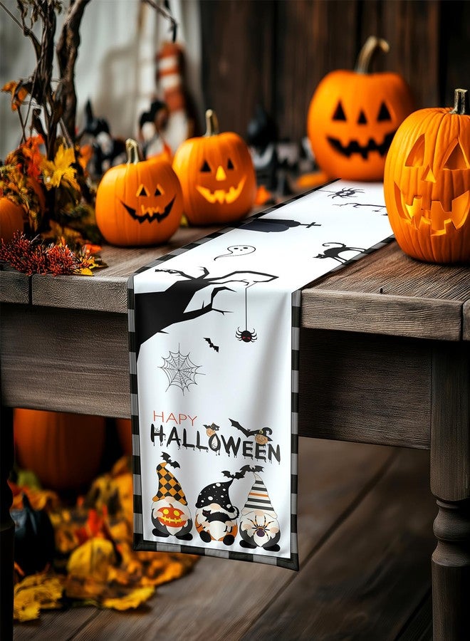 Hrnsnails Halloween Table Runner, Happy Halloween Kitchen Dining Table Decorations, Table Runner Fall for Home Party Decor 13x72 Inch - Image 4