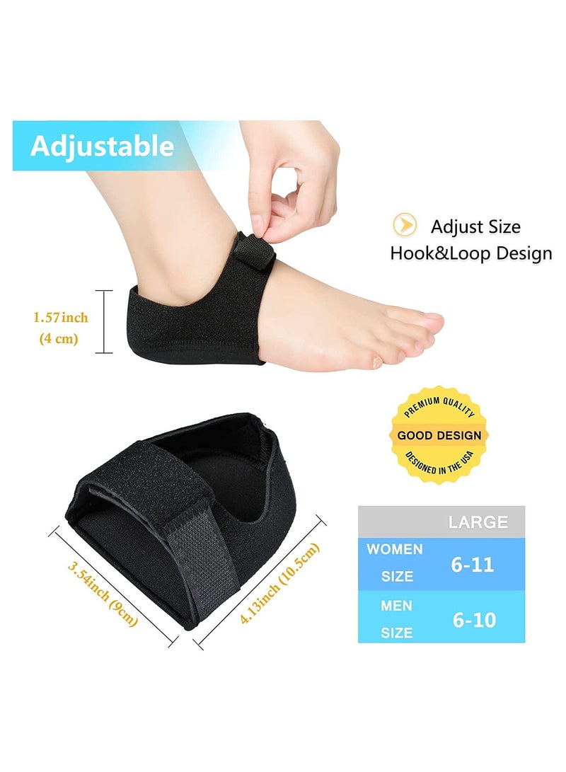 1 Pair Heel Protectors Support for Heel Pain Plantar Fasciitis Achilles Gel Heel Cushion Pads - Image 4