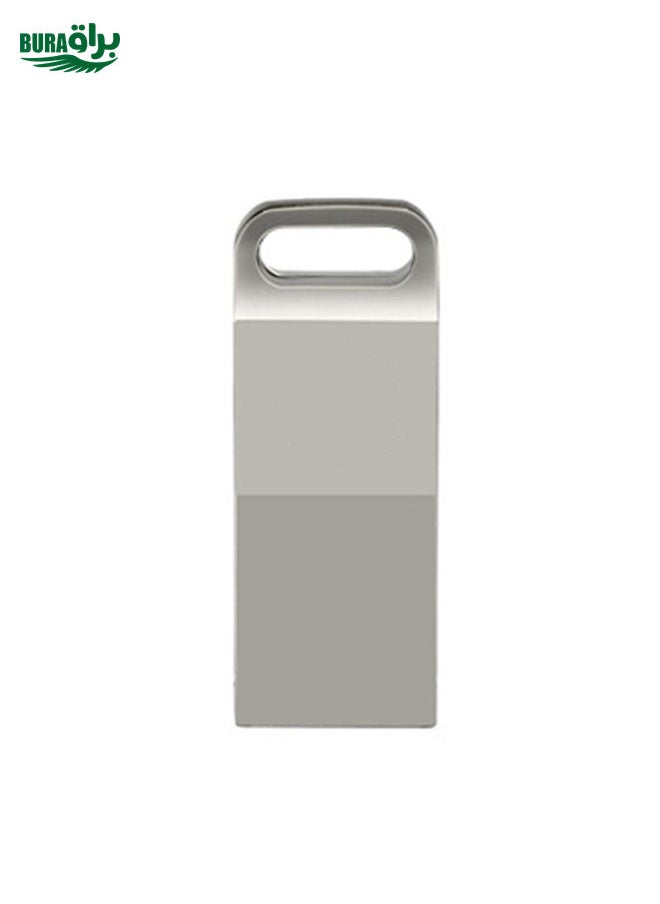 BURAQ JHQG1 Step Shape Metal High Speed USB Flash Drives, Capacity: 128GB(Silver Gray)  - Image 1