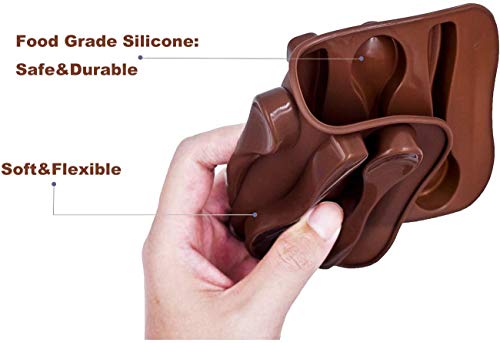 Bamutu Spoon Shape Molds 3 PCS-6 Cavity Chocolate Candy Gummy Molds Food Grade Chocolate Ice Jelly Silicone Mold Homemade Cupcake Candy Bake Ware Baking Tools - Image 3