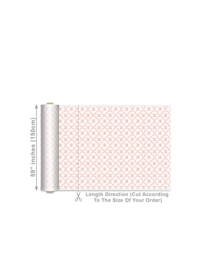 Vellato Al Lail Aramny Silk Fabric By The Yard Pink White Bow Pattern Jalabiya Makhweer Dressmaking 58 Inches Width - Image 2