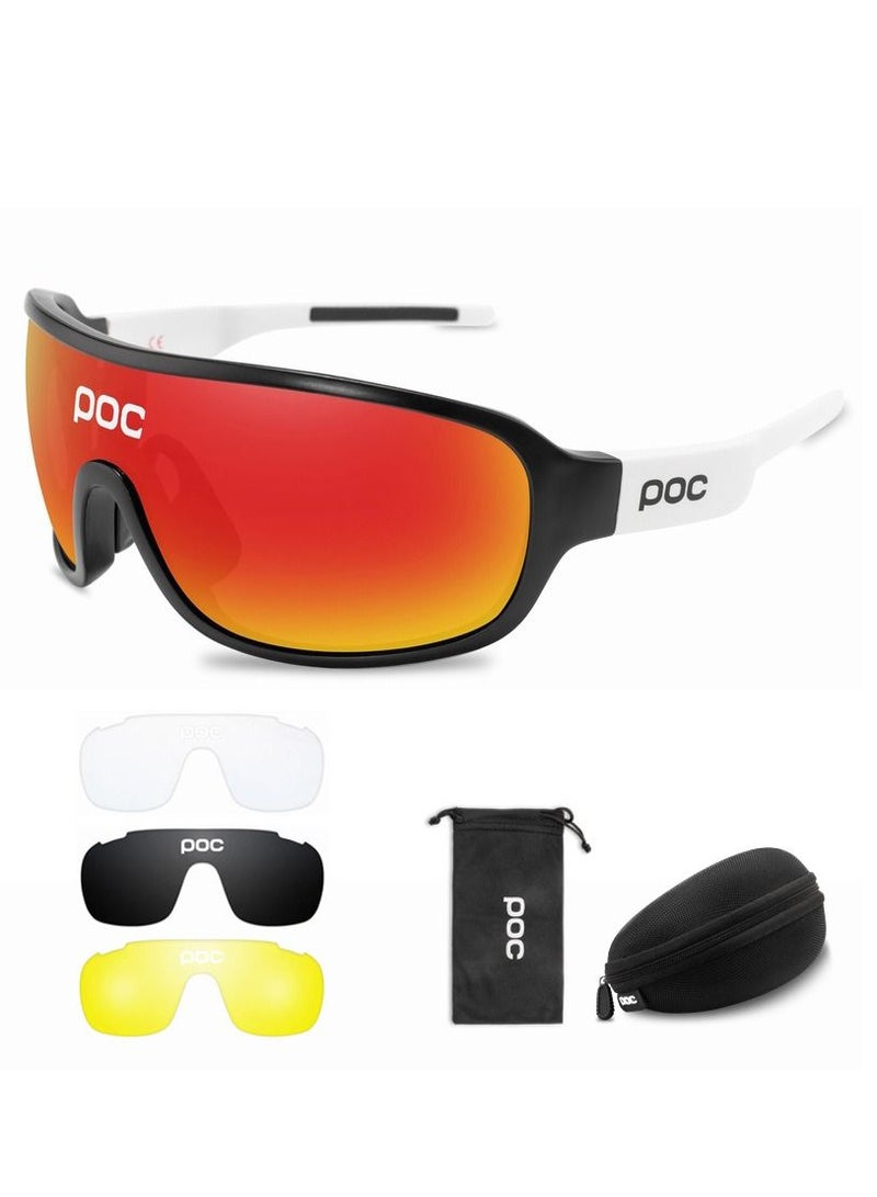 POC 4 Lens Cycling Sunglasses Outdoor Eyewear Men Women Cycling Glasses - Image 1