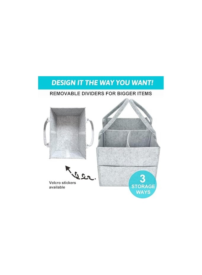 general Baby Diaper Caddy Organizer Tote Bag - Nursery Storage Bin for Changing Table | Portable Car Travel Organizer  - Image 4