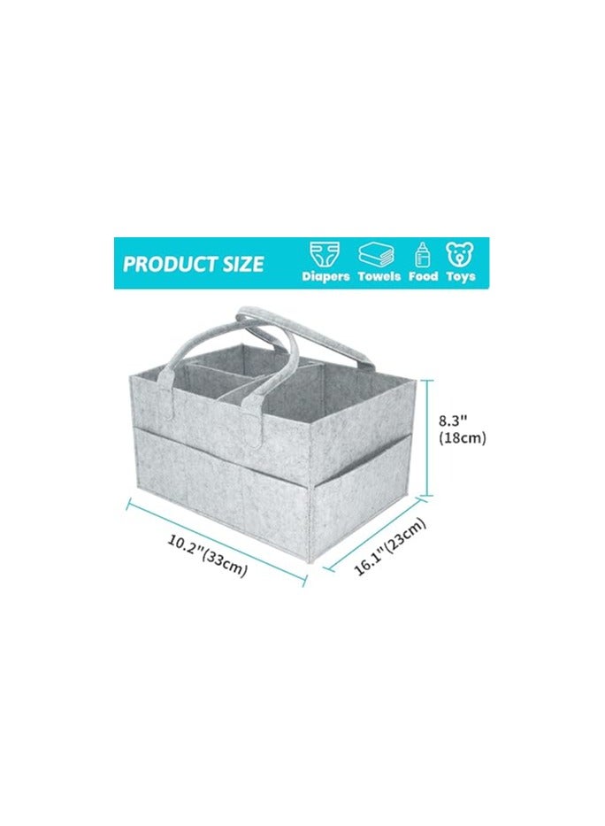 general Baby Diaper Caddy Organizer Tote Bag - Nursery Storage Bin for Changing Table | Portable Car Travel Organizer  - Image 2