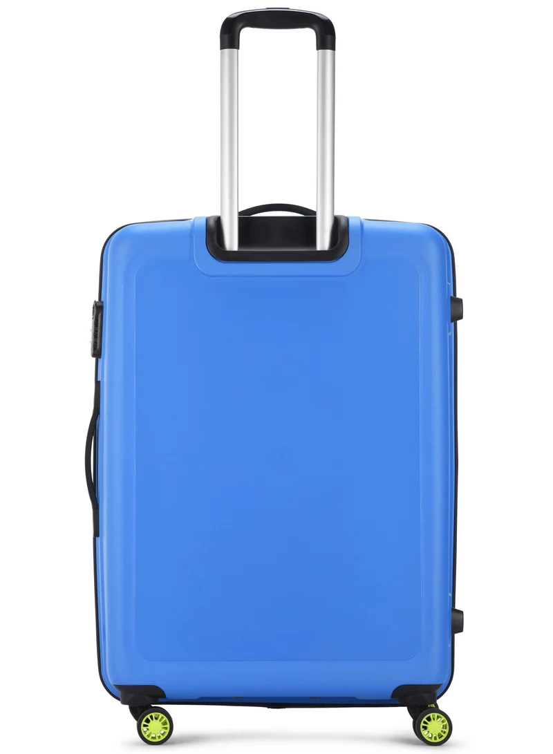Skybags STROKE Check-in 24 Inch Polypropylene(PP), 4 Spinner Double Wheel Trolley Bags for Travel, Hard Case Lightweight Bag with TSA Lock, Tough Suitcase for Travel (Medium), Blue