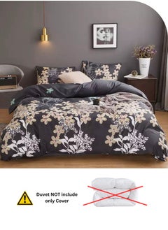 لونا هوم طقم غطاء لحاف مقاس كينج بتصميم زهور جميلة.  - Image 3