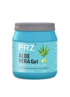 PRZ 100% Pure Natural Aloe Vera Gel Transparent (1Kg) For Body & Face Moisturizing, Hair Gel, Multipurpose Beauty Skin Gel, Acne Scars, Glowing & Radiant Skin Treatment 