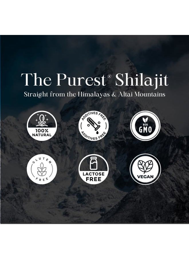 , High Nutritional Potency, Grade A Shilajit Resin with 85+ Plant-Derived Trace Minerals and Fulvic Acid, Energy & Immune Suport for Men and Women, 3rd Party US Lab Tested (30g)